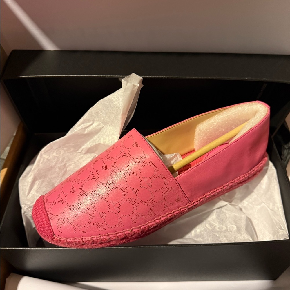 Coach Women's Vibrant Pink Espadrilles